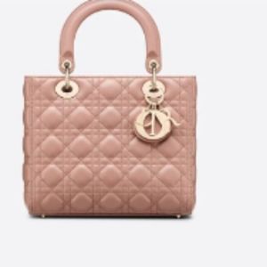 MEDIUM LADY DIOR BAGBlush Cannage Lambskin